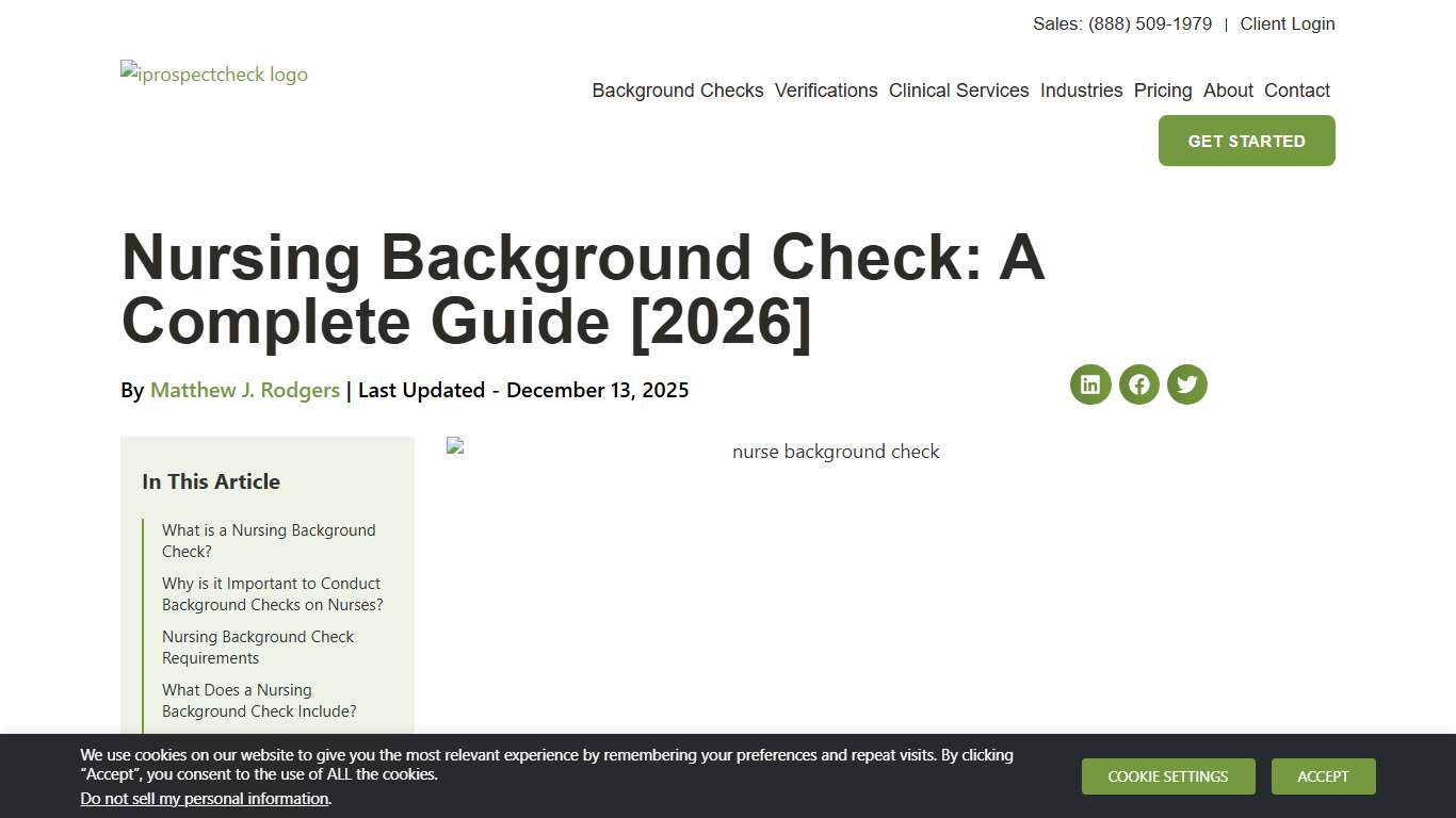 Nursing Background Check: A Complete Guide [2026] - iprospectcheck